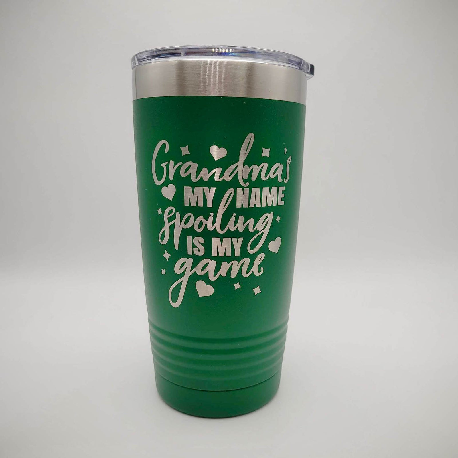 Grandma's My Name Spoiling's My Game - Engraved Polar Camel Tumbler 20oz Green by Sunny Box