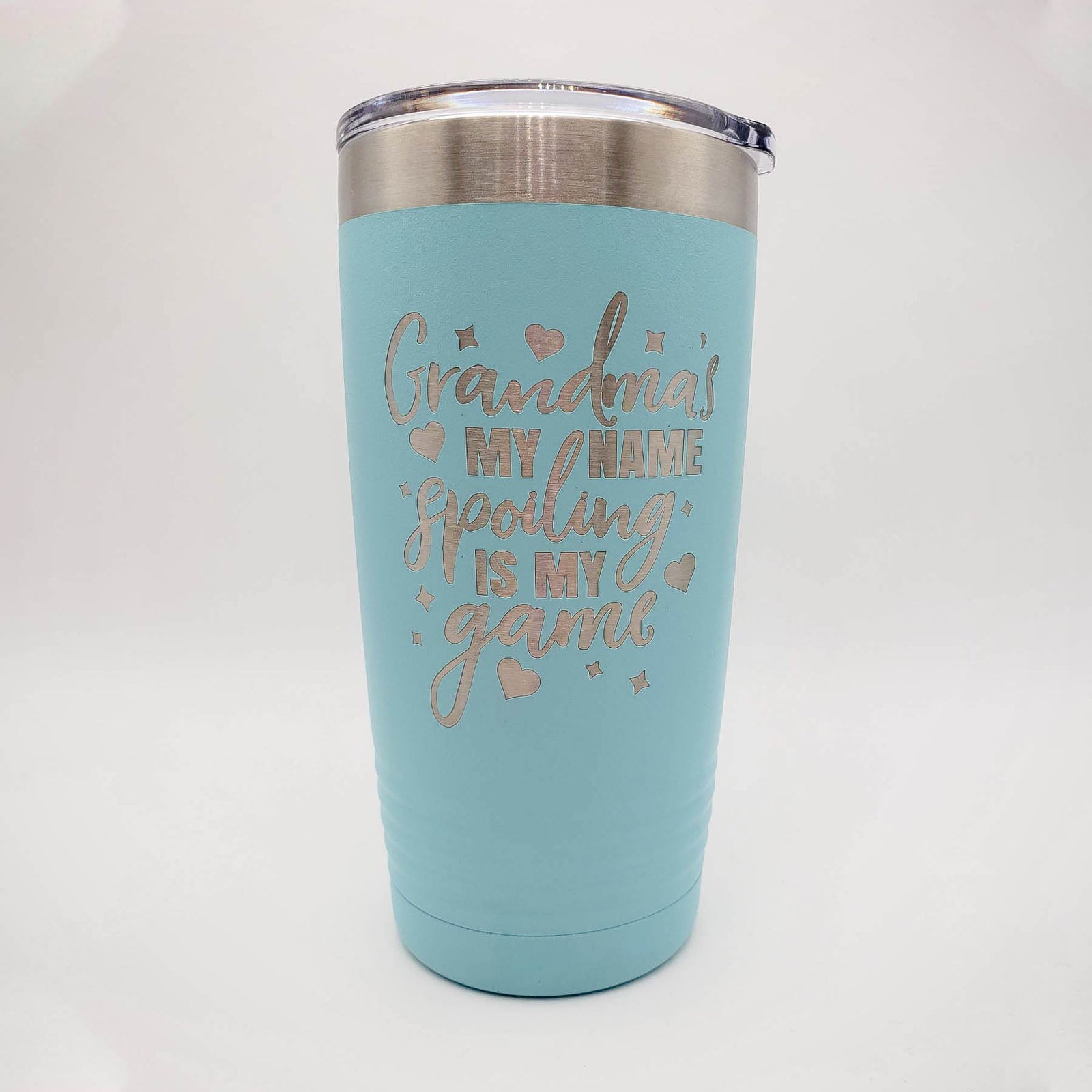 Grandma's My Name Spoiling's My Game - Engraved Polar Camel Tumbler 20oz Light Blue by Sunny Box