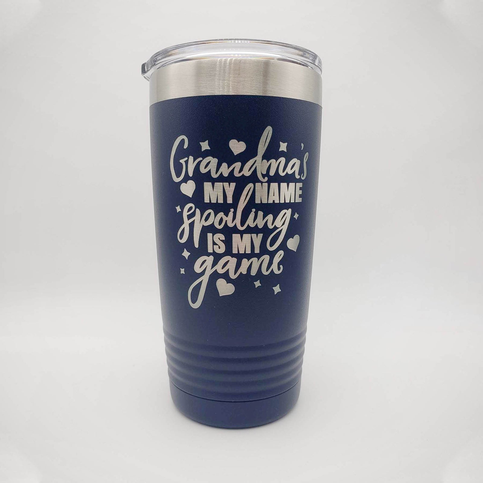 Grandma's My Name Spoiling's My Game - Engraved Polar Camel Tumbler 20oz Navy by Sunny Box