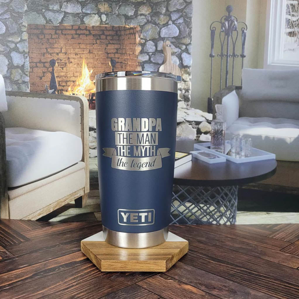 Grandpa - The Man, The Myth, The Legend - Engraved YETI Tumbler