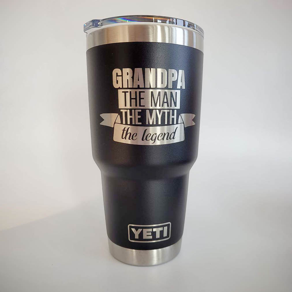 Grandpa - The Man, The Myth, The Legend - Engraved YETI Tumbler