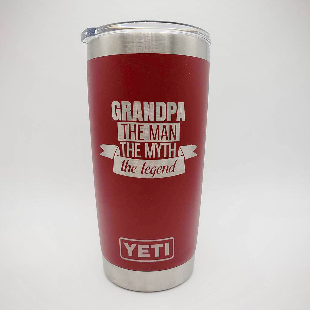 Grandpa - The Man, The Myth, The Legend - Engraved YETI Tumbler