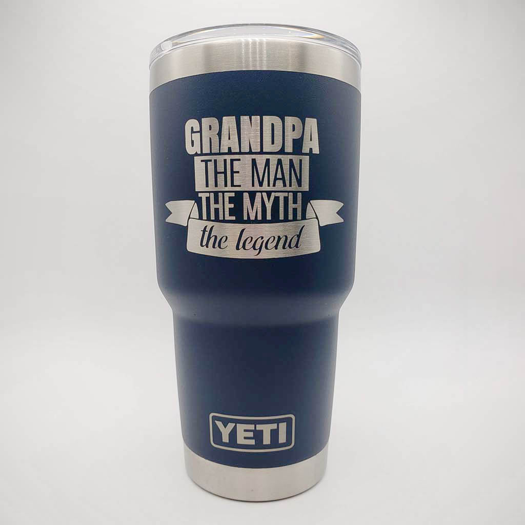 Grandpa - The Man, The Myth, The Legend - Engraved YETI Tumbler