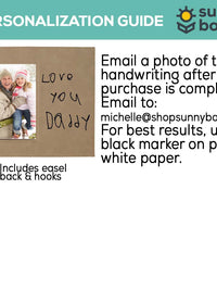 Custom Handwriting Leatherette Wide Picture Frame