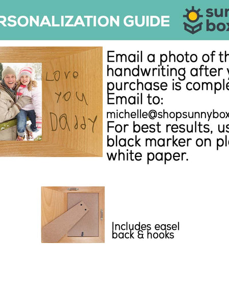 Custom Handwriting Wood Wide Picture Frame