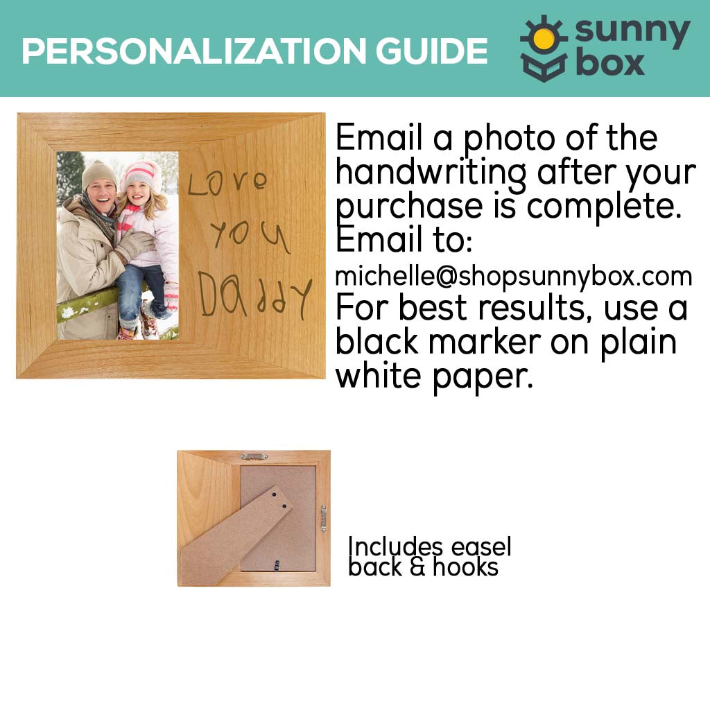 Custom Handwriting Wood Wide Picture Frame