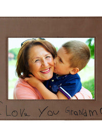 Handwriting Custom Engraved Leatherette Picture Frame by Sunny Box