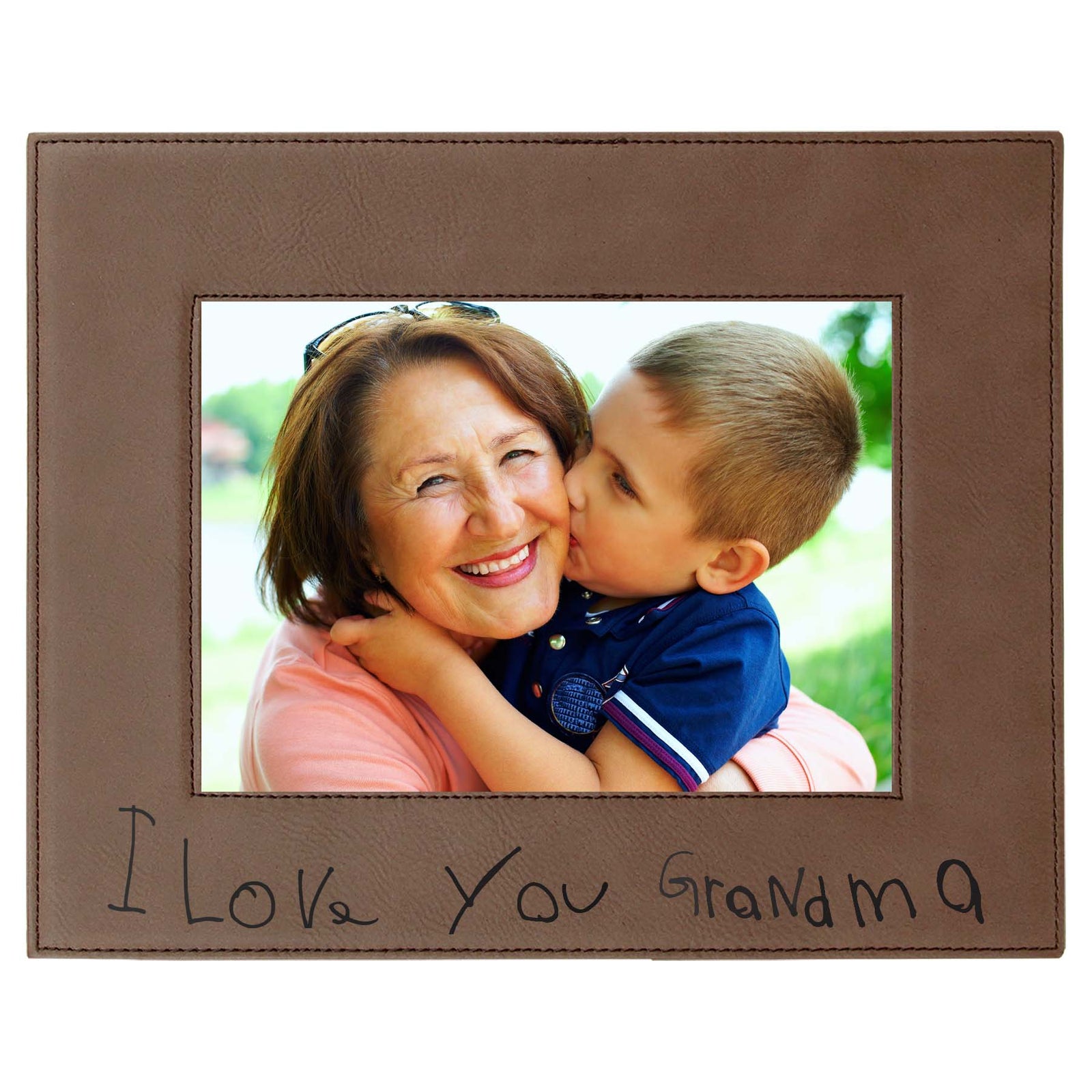Handwriting Custom Engraved Leatherette Picture Frame by Sunny Box