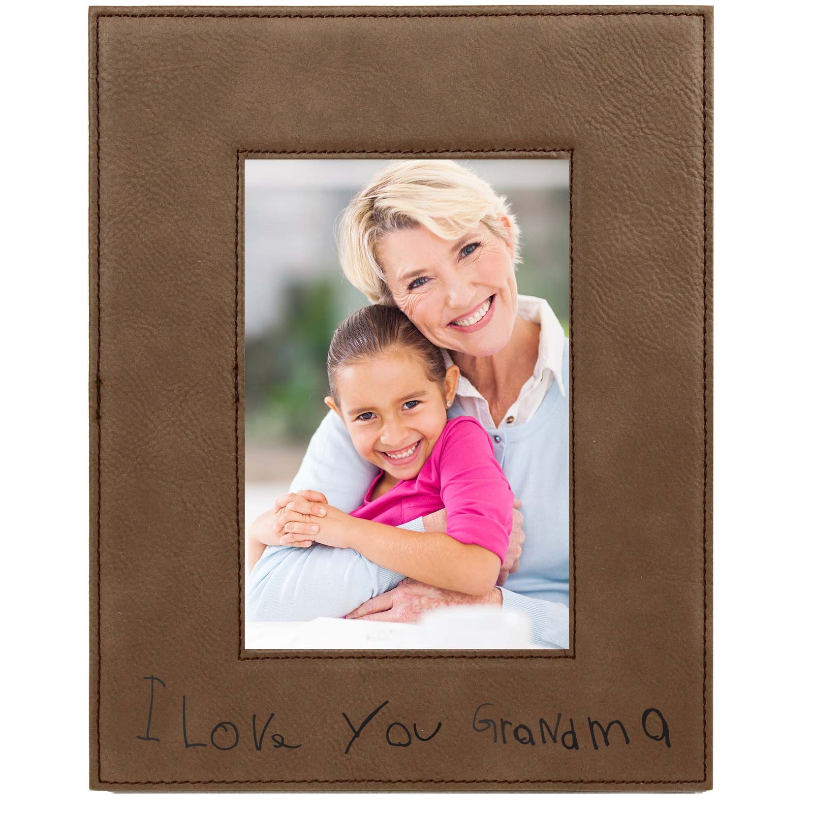 Handwriting Custom Engraved Leatherette Picture Frame by Sunny Box