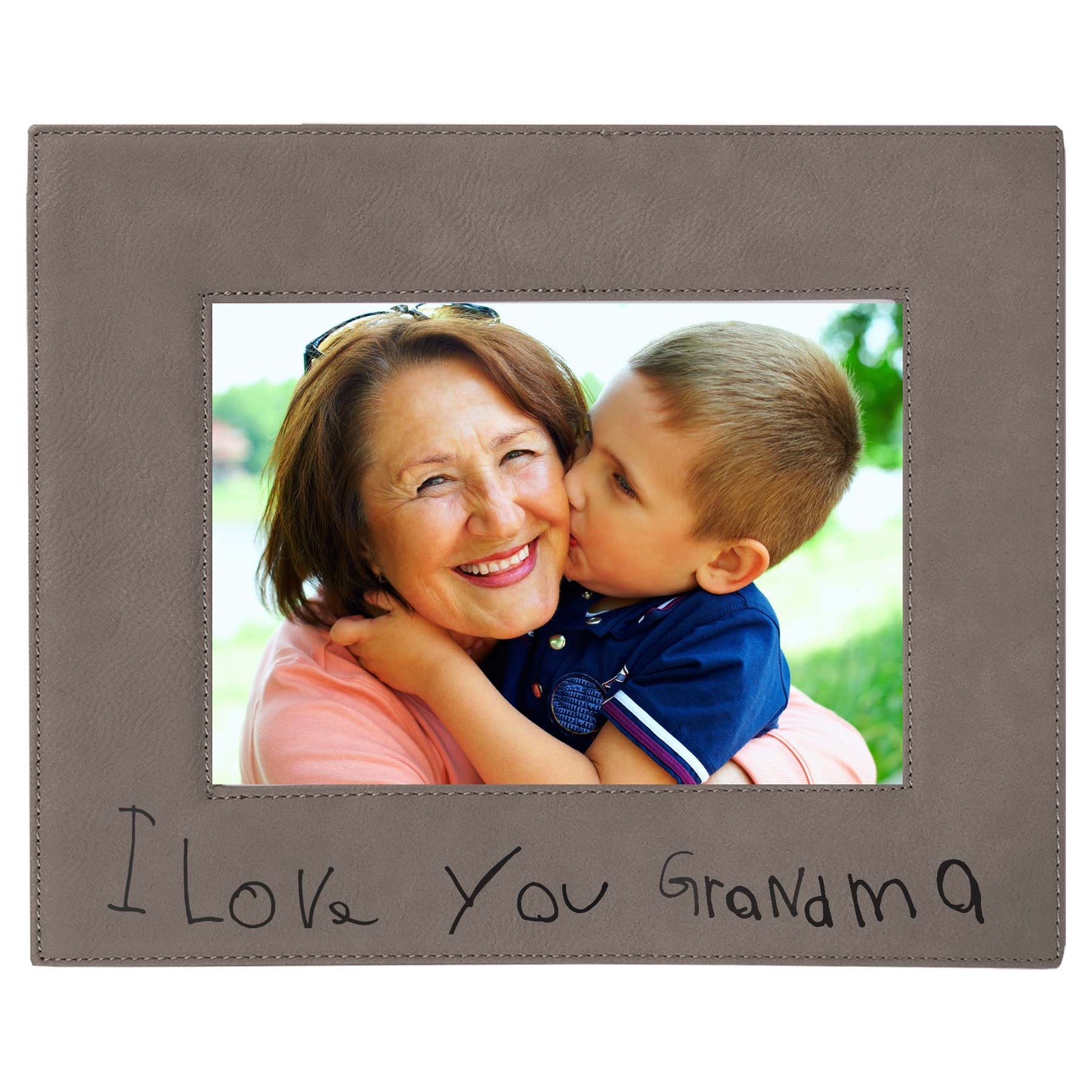 Handwriting Custom Engraved Leatherette Picture Frame by Sunny Box