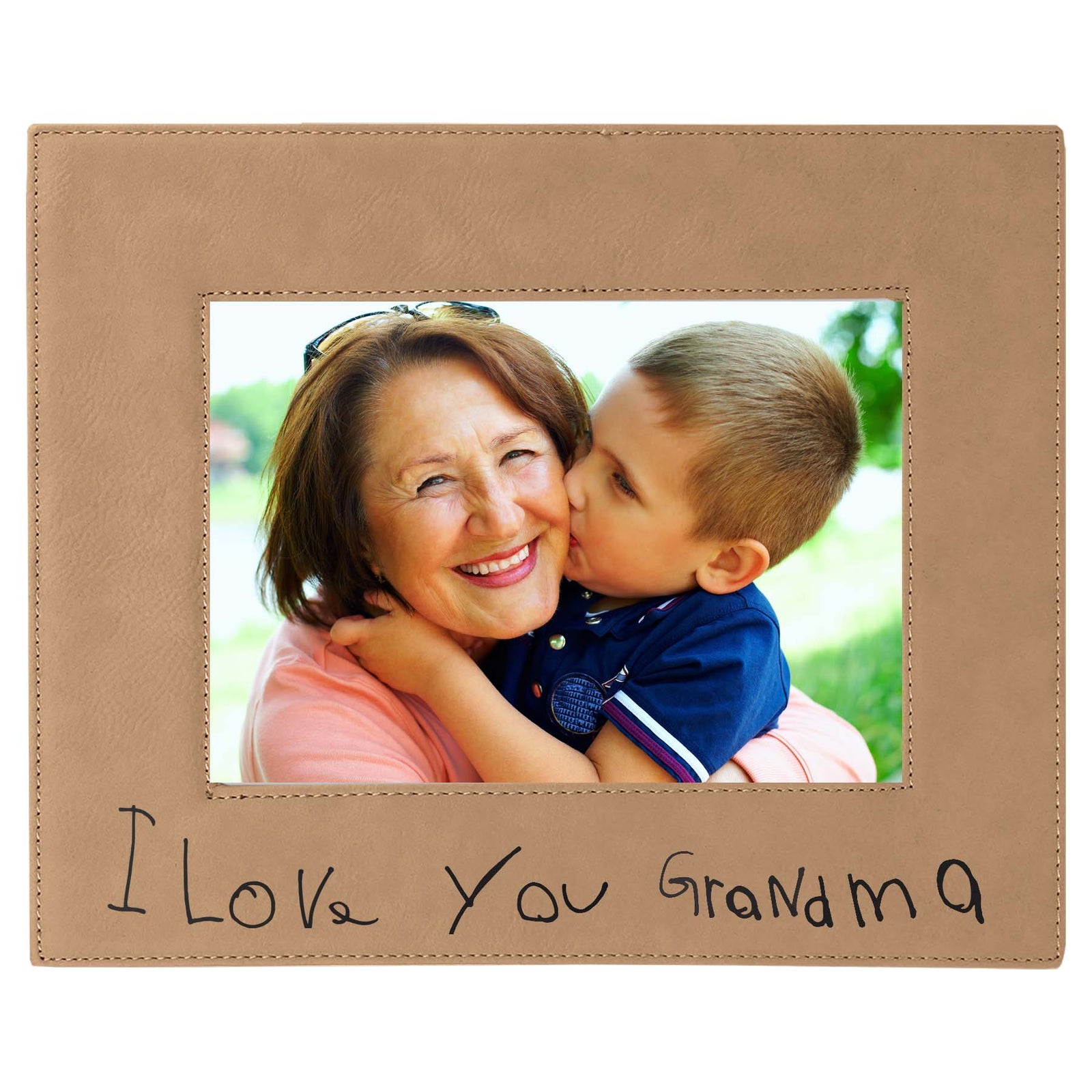 Handwriting Custom Engraved Leatherette Picture Frame by Sunny Box