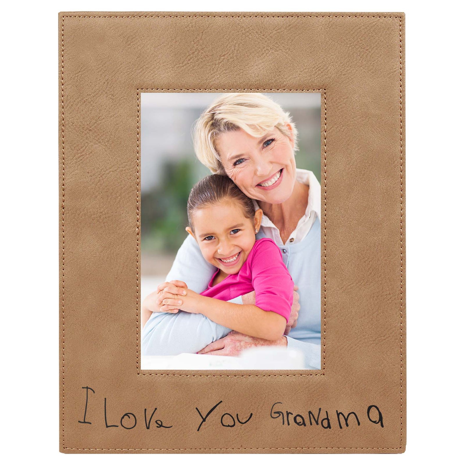 Handwriting Custom Engraved Leatherette Picture Frame by Sunny Box
