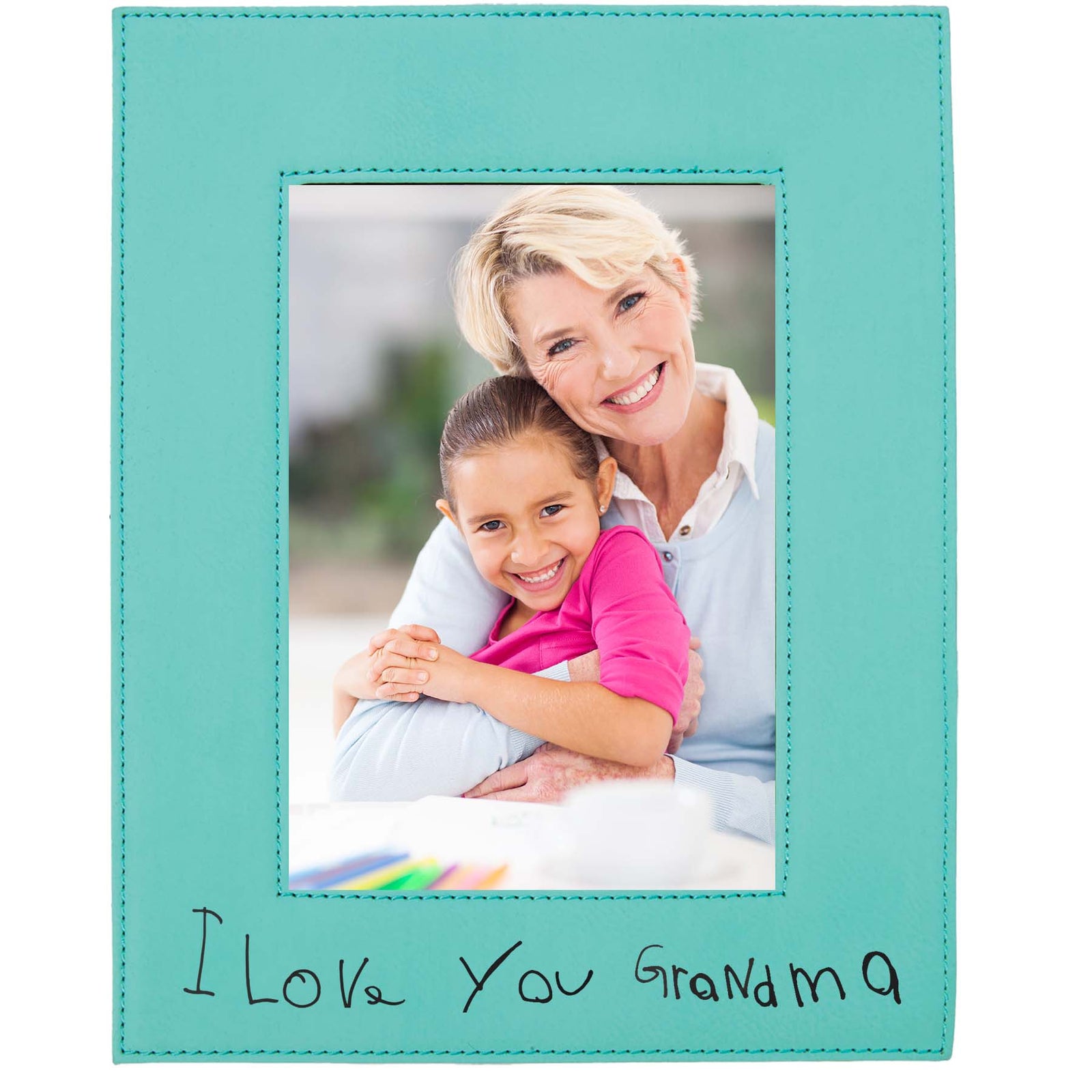 Handwriting Custom Engraved Leatherette Picture Frame by Sunny Box