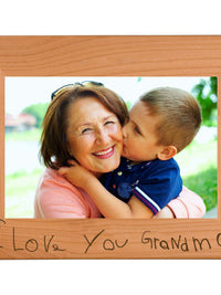 Handwritten Custom Engraved Wood Picture Frame by Sunny Box