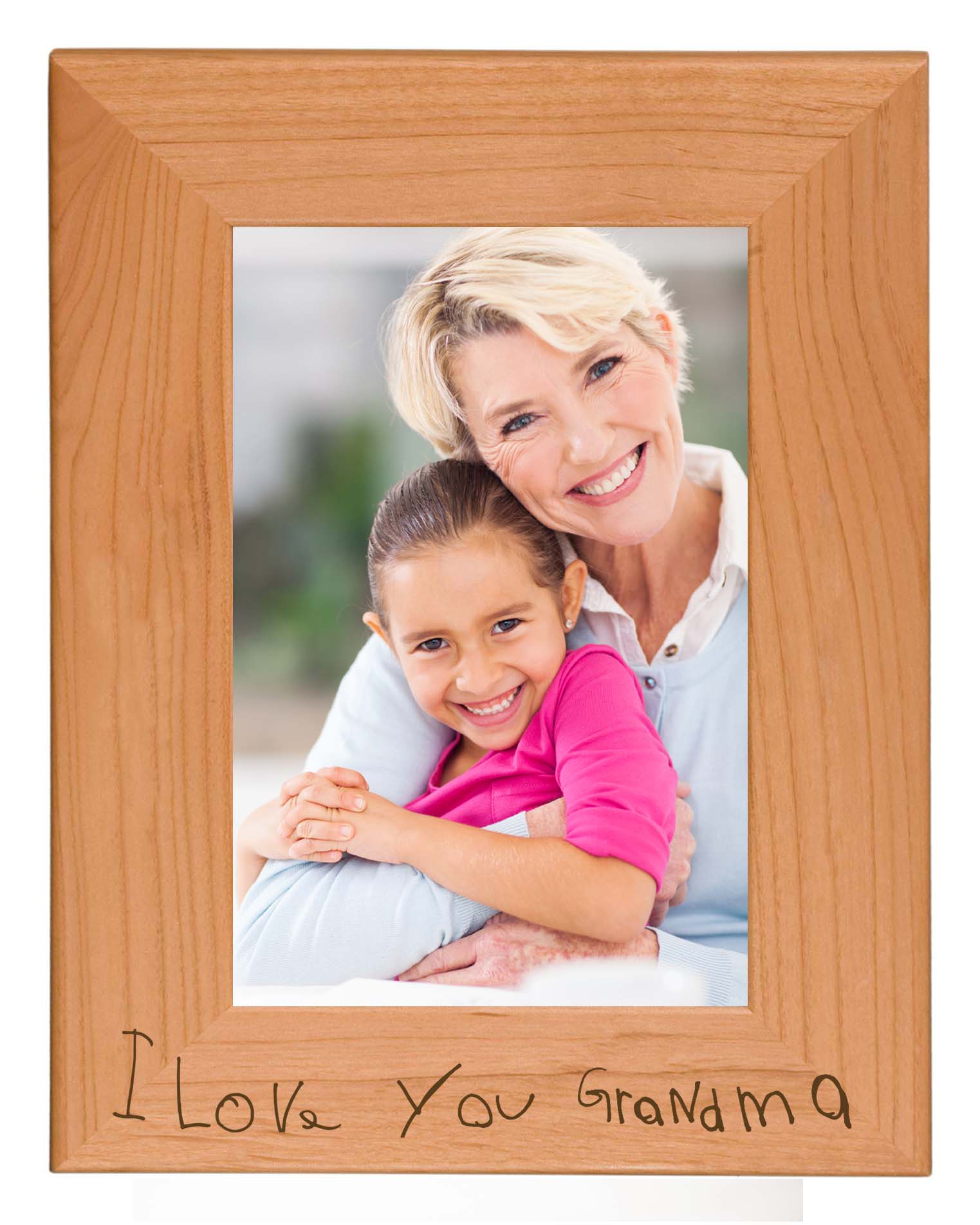 Handwritten Custom Engraved Wood Picture Frame by Sunny Box