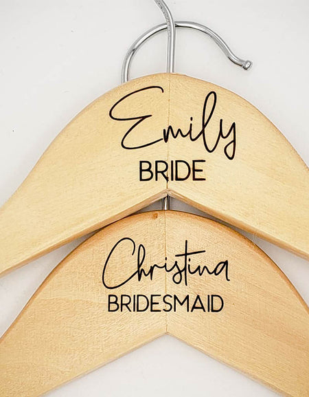 Engraved Maple Dress Hanger Wedding Party Bride Bridesmaid by Sunny Box