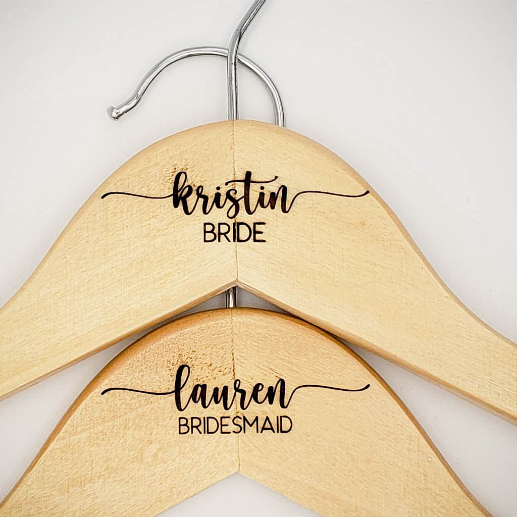 Wedding Party Engraved Maple Hanger3