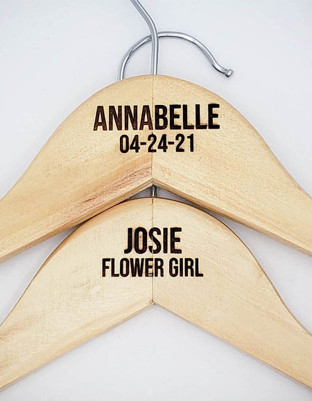 Engraved Maple Dress Hanger Wedding Party Bride Bridesmaid by Sunny Box