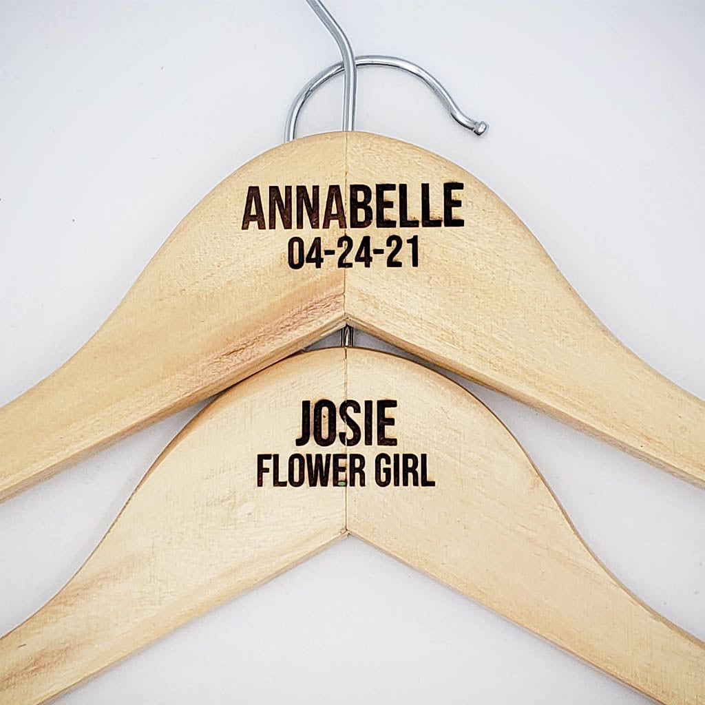 Engraved Maple Dress Hanger Wedding Party Bride Bridesmaid by Sunny Box