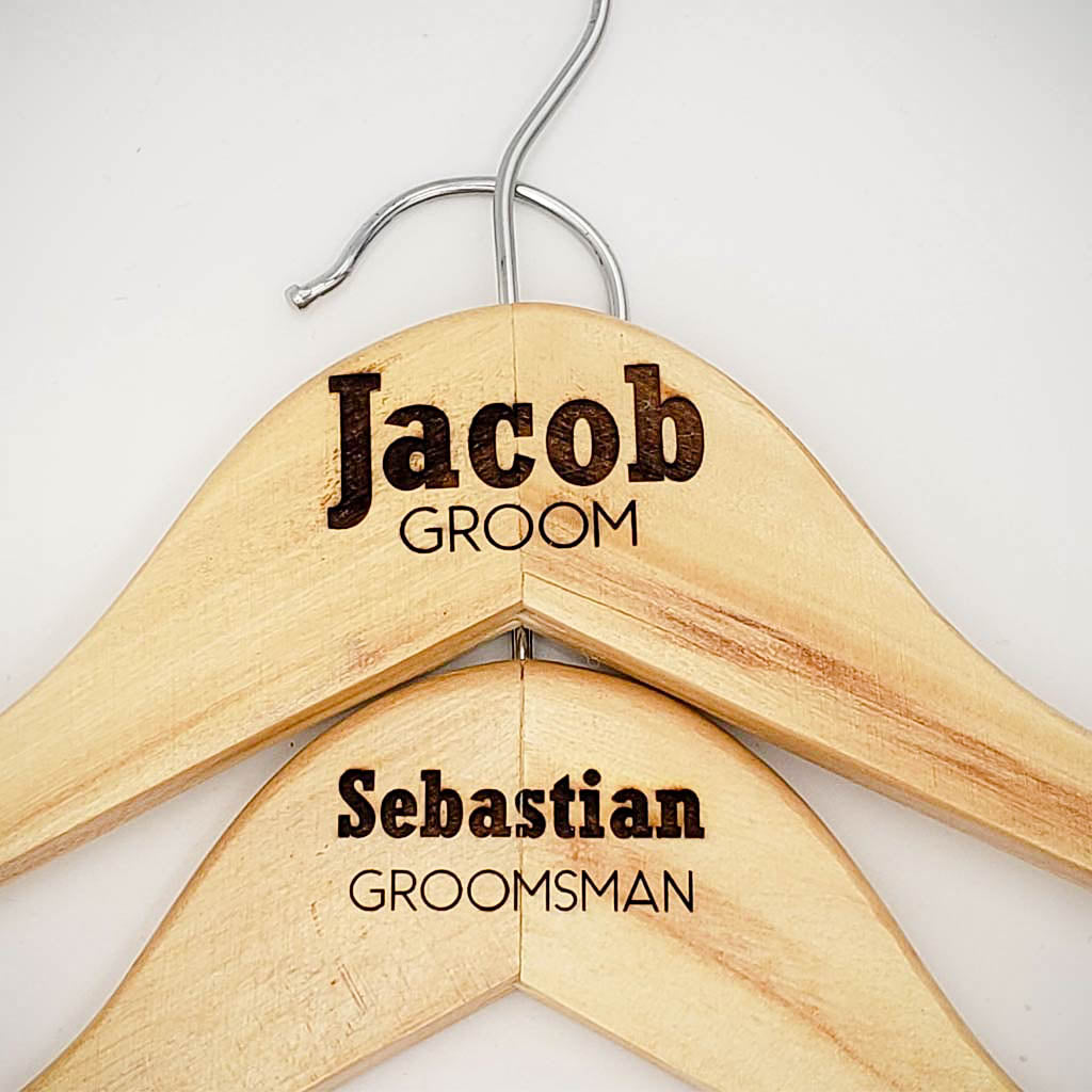 Engraved Maple Dress Hanger Wedding Party Bride Bridesmaid by Sunny Box