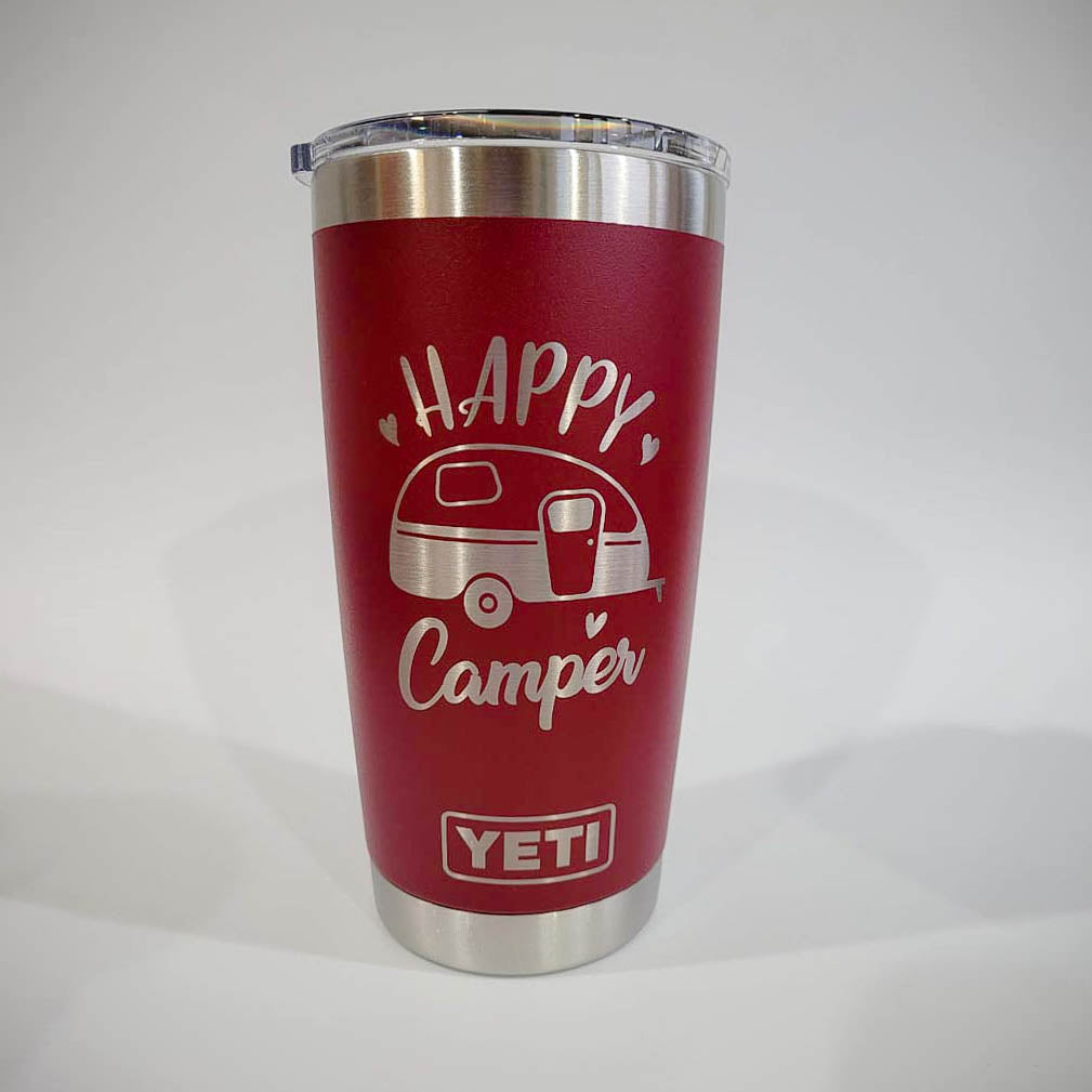 Happy Camper - RV Camping - Engraved YETI Tumbler