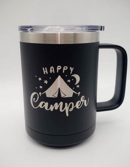 Happy Camper - Tent Camping - Engraved Polar Camel Mug