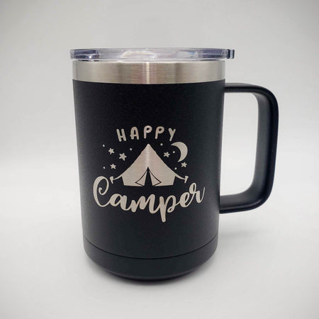 Happy Camper - Tent Camping - Engraved Polar Camel Mug