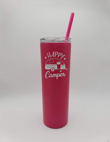 Happy Easter 20 Oz. Stainless Steel Skinny Tumbler With Straw.