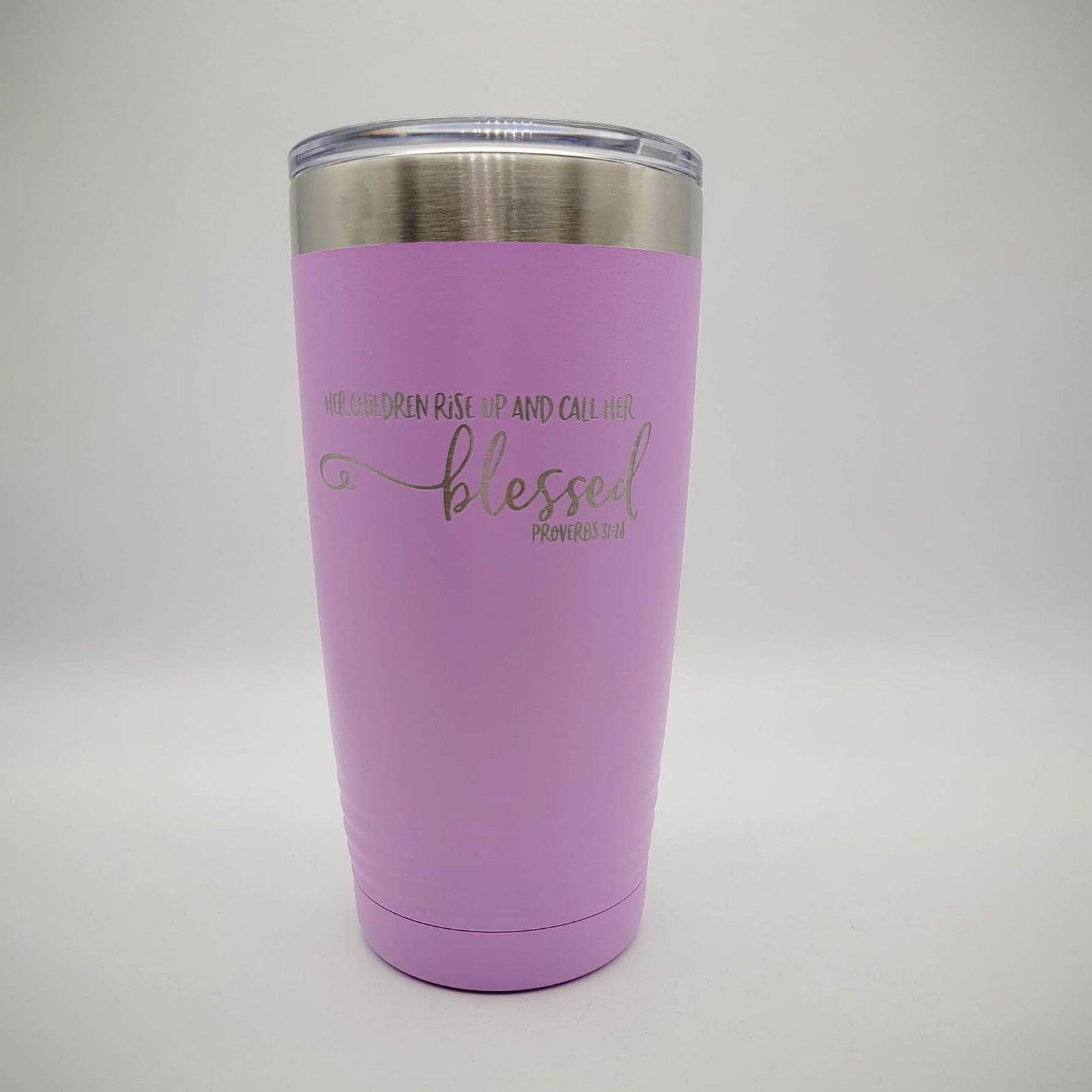 Her Children Rise Up and Call Her Blessed - Engraved 20oz Light Purple Polar Camel Tumbler Sunny Box