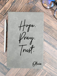 Hope Pray Trust Christian Leatherette Journal by Sunny Box