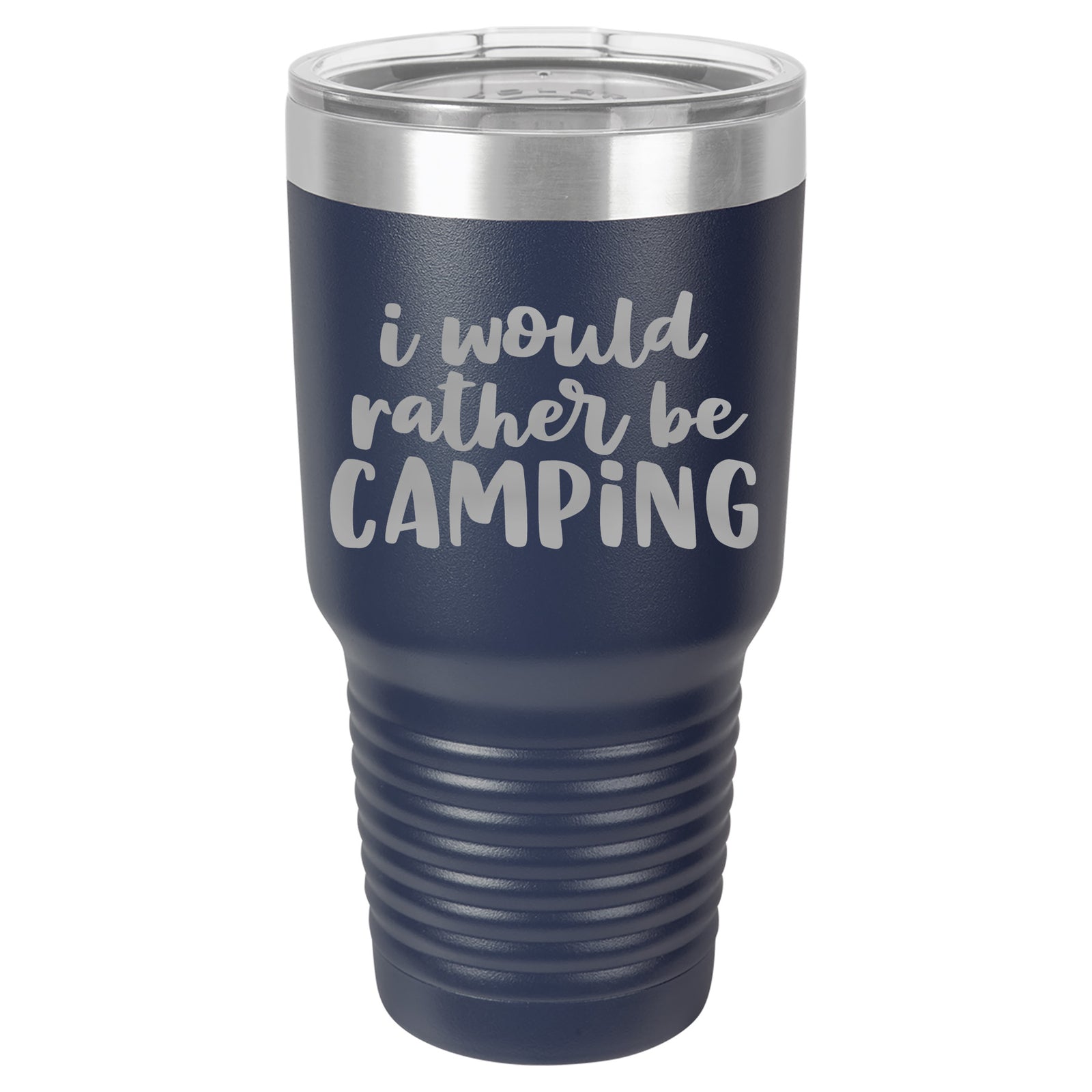 I Would Rather Be Camping - Engraved 30oz Polar Camel Tumbler - Navy - Sunny Box
