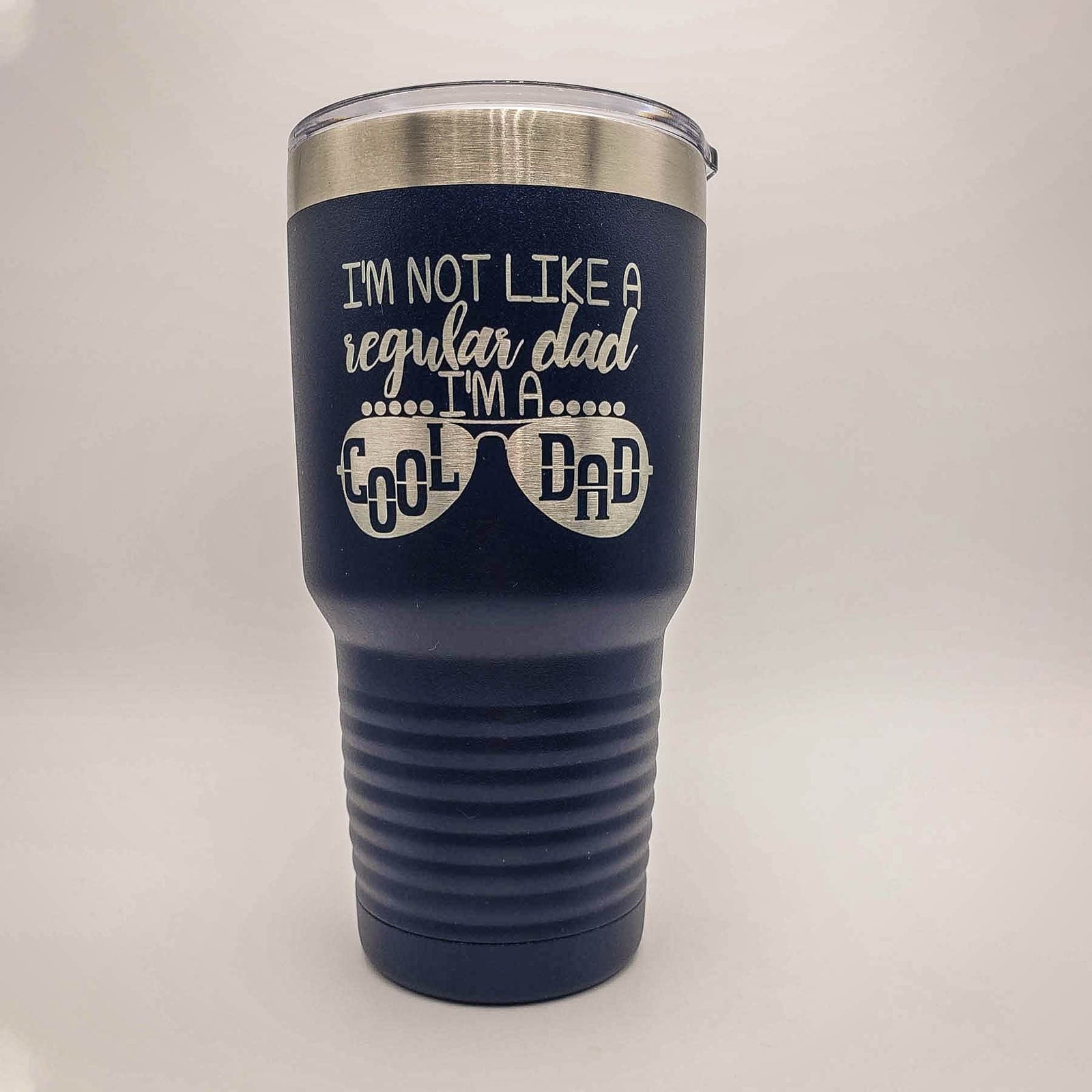 I'm Not Like A Regular Dad I'm A Cool Dad - Engraved 30oz Navy Polar Camel Tumbler - Sunny Box