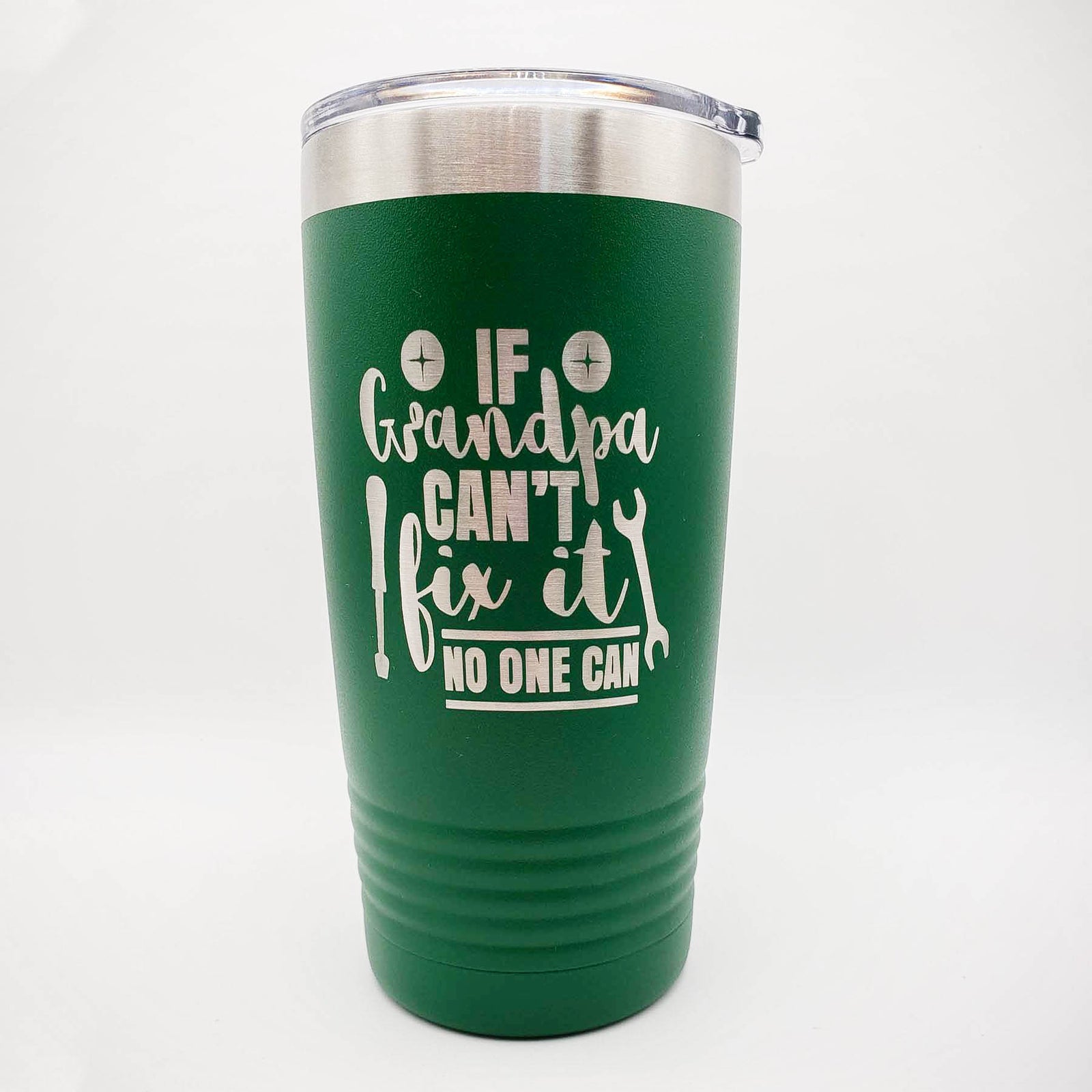 If Grandpa Can't Fix It No One Can - Engraved 20oz Polar Camel Green - Sunny Box