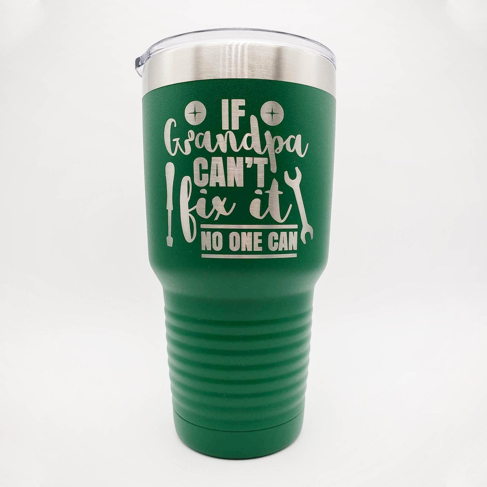 If Grandpa Can't Fix It No One Can - Engraved 30oz Polar Camel Green - Sunny Box