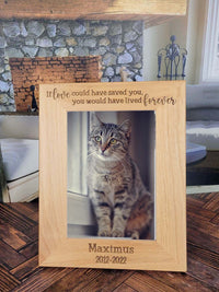 If love could have saved you - custom pet memorial wood frame - Sunny Box