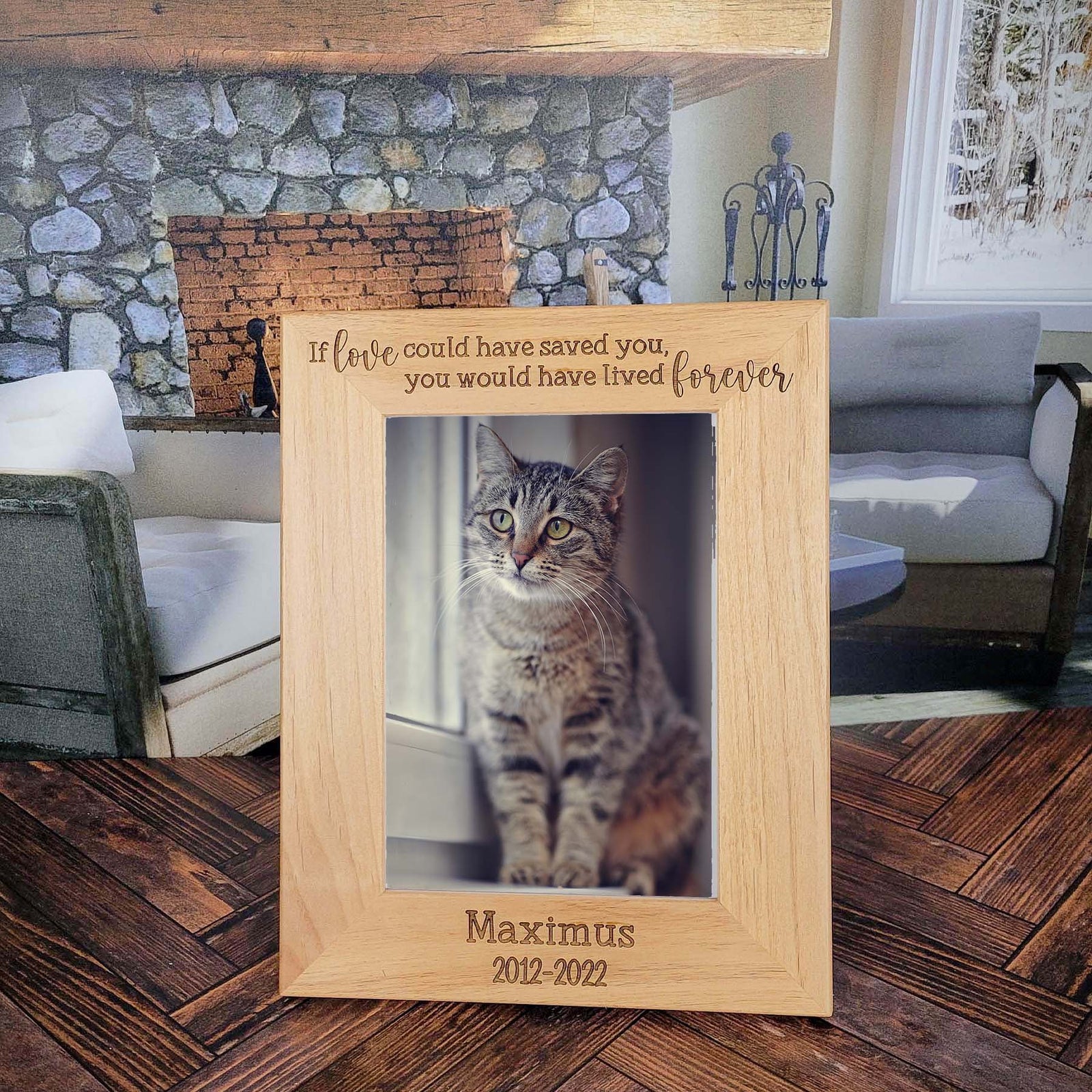 If love could have saved you - custom pet memorial wood frame - Sunny Box