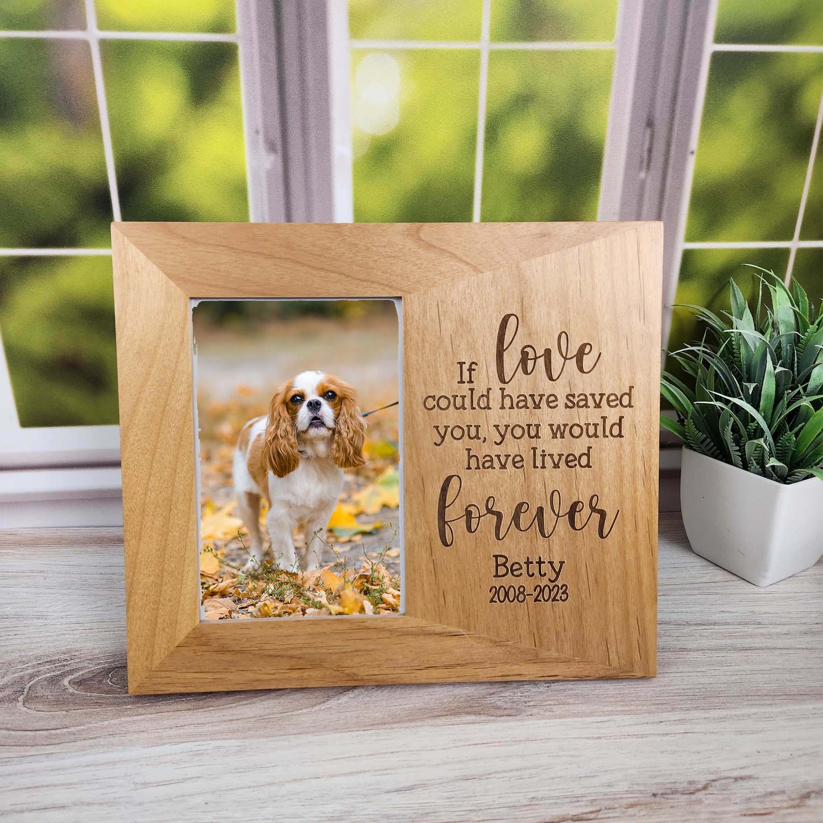 If Love Could Have Saved You, You Would Have Lived Forever - Pet Memorial Wood Wide Picture Frame