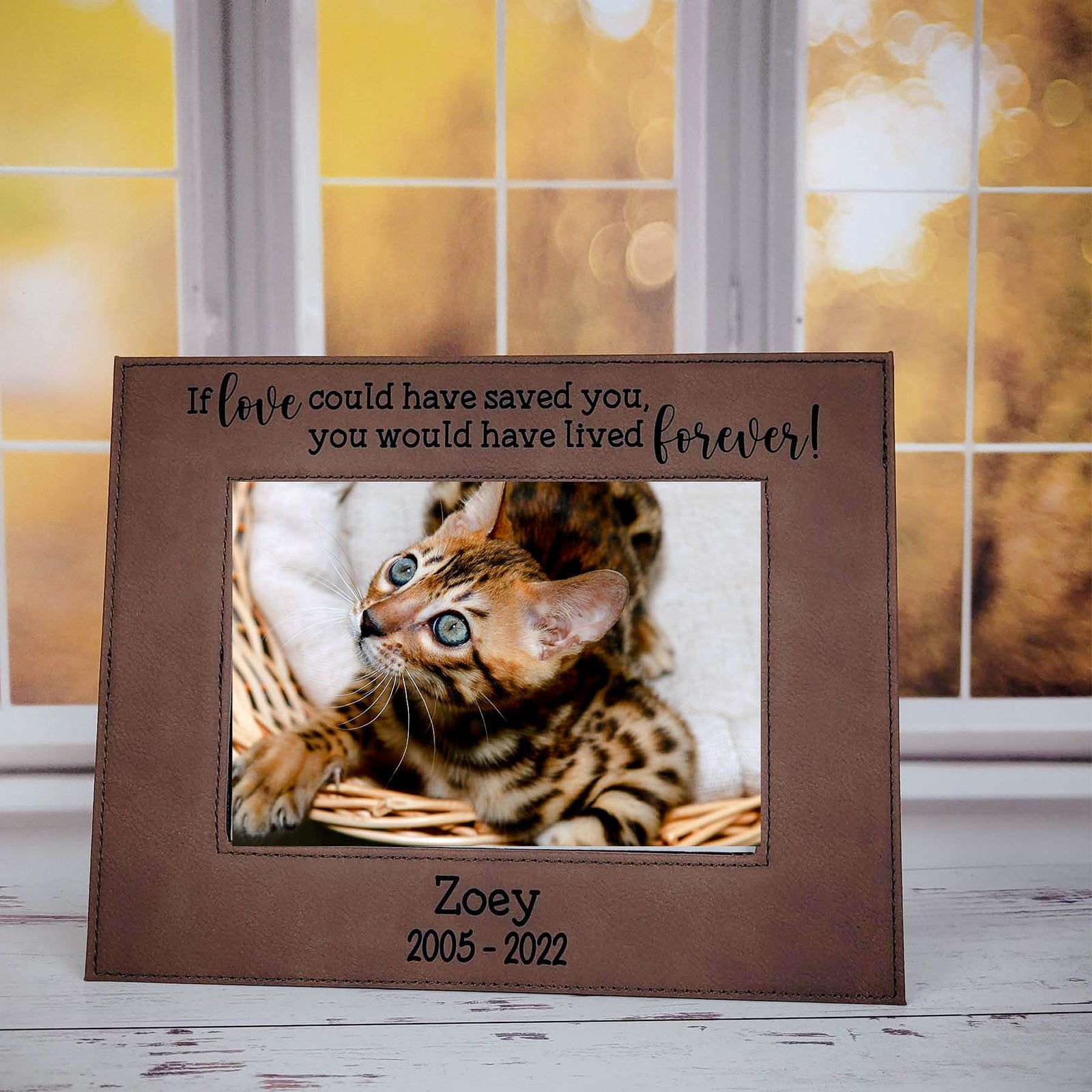If Love Could Have Saved You, You Would Have Lived Forever - Pet Memorial Leatherette Picture Frame