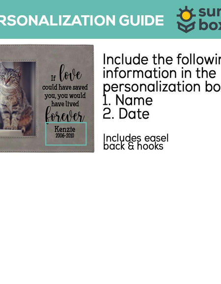 If Love Could Have Saved You, You Would Have Lived Forever - Pet Memorial Leatherette Wide Picture Frame