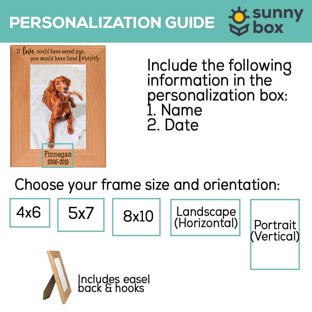 If Love Could Have Saved You, You Would Have Lived Forever - Pet Memorial Wood Picture Frame