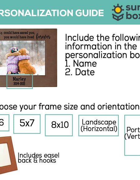 If Love Could Have Saved You, You Would Have Lived Forever - Pet Memorial Leatherette Picture Frame