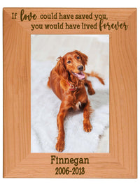 If love could have saved you - custom pet memorial wood frame - Sunny Box