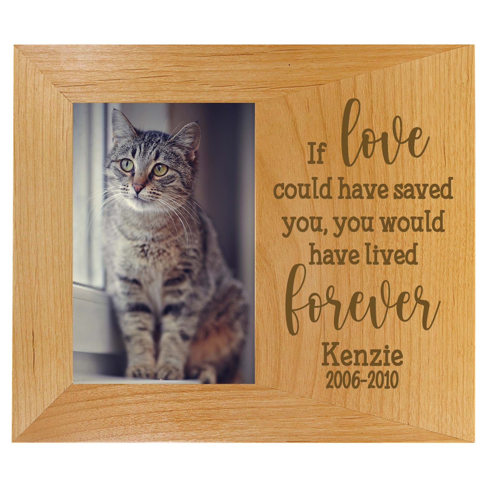 If love could have saved you - custom pet memorial wood frame - Sunny Box