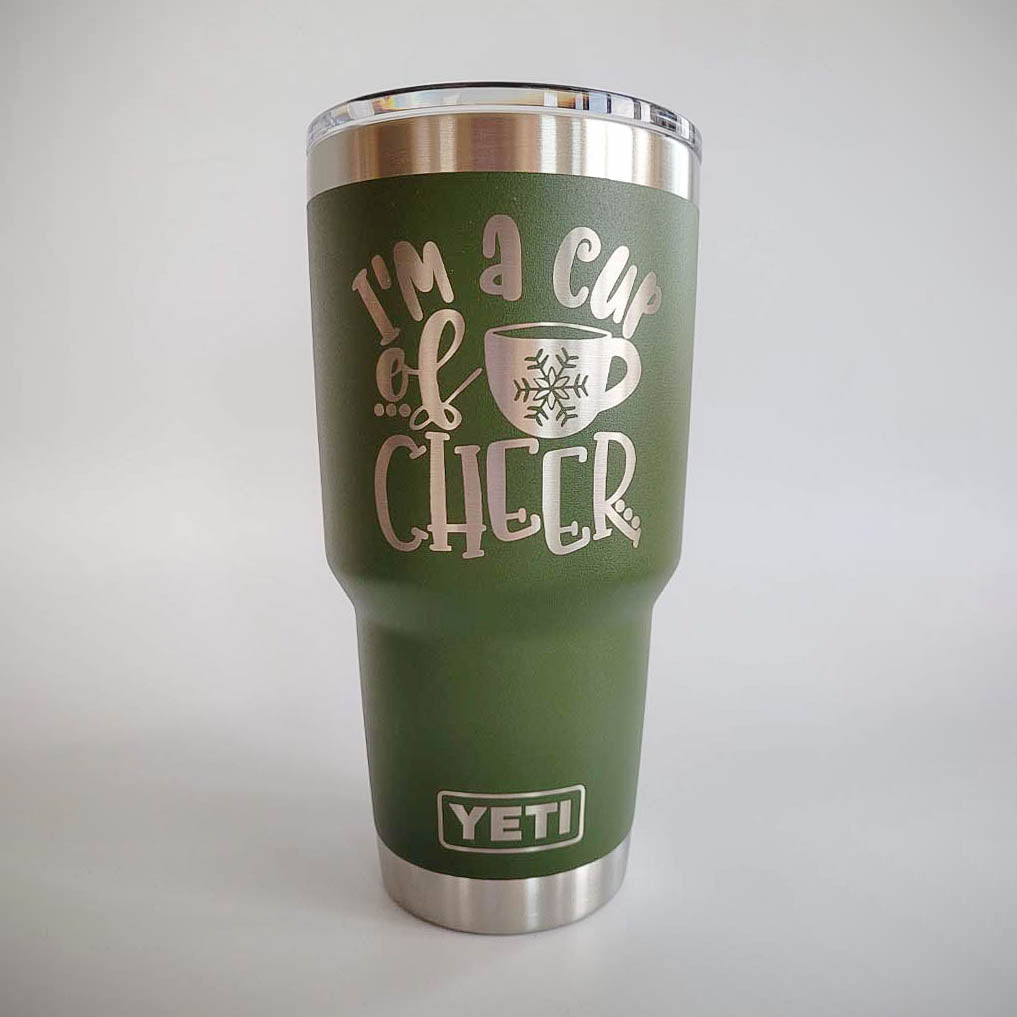 I'm A Cup of Cheer - Christmas Engraved YETI Tumbler
