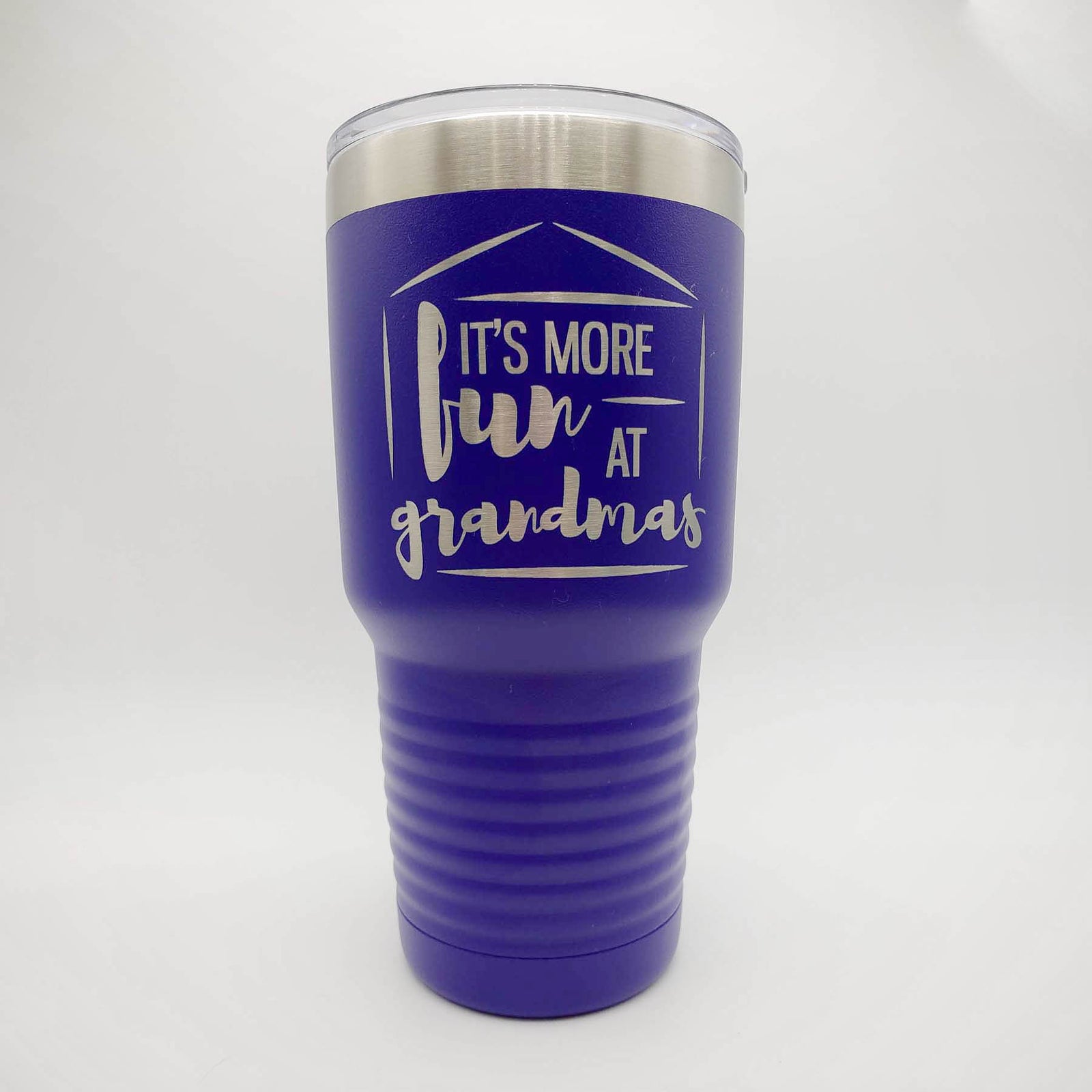 It's More Fun at Grandmas - Engraved 30oz Purple Polar Camel Tumbler - Sunny Box