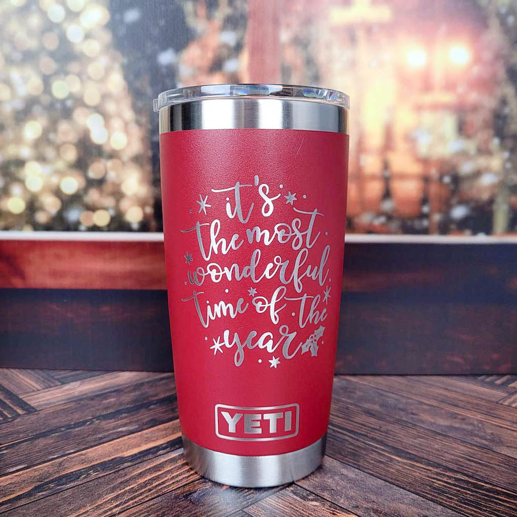 Custom Christmas Tumbler - It's the Most Wonderful Time - Great