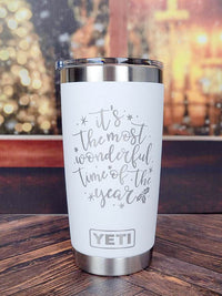 It's the Most Wonderful Time of the Year - Christmas Engraved YETI Tumbler2