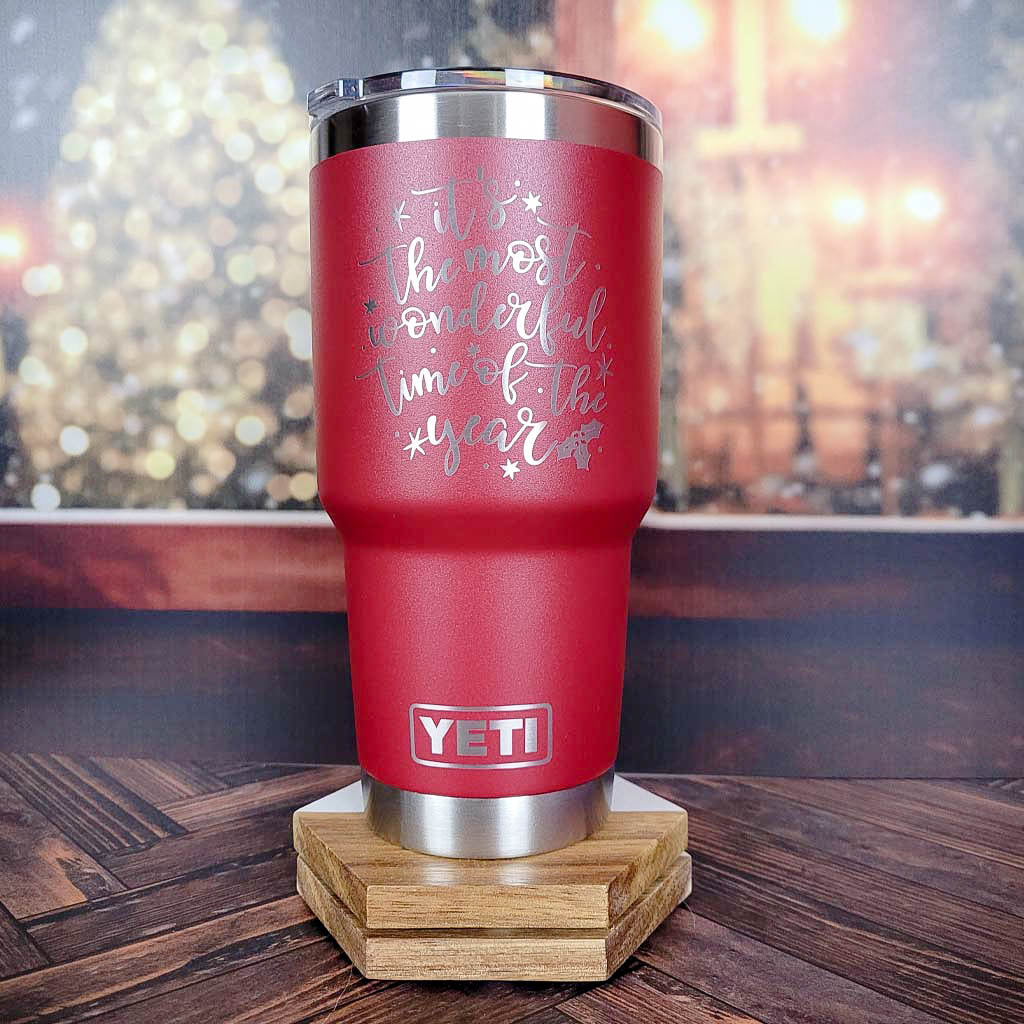 It's the Most Wonderful Time of the Year - Christmas Engraved YETI Tumbler2