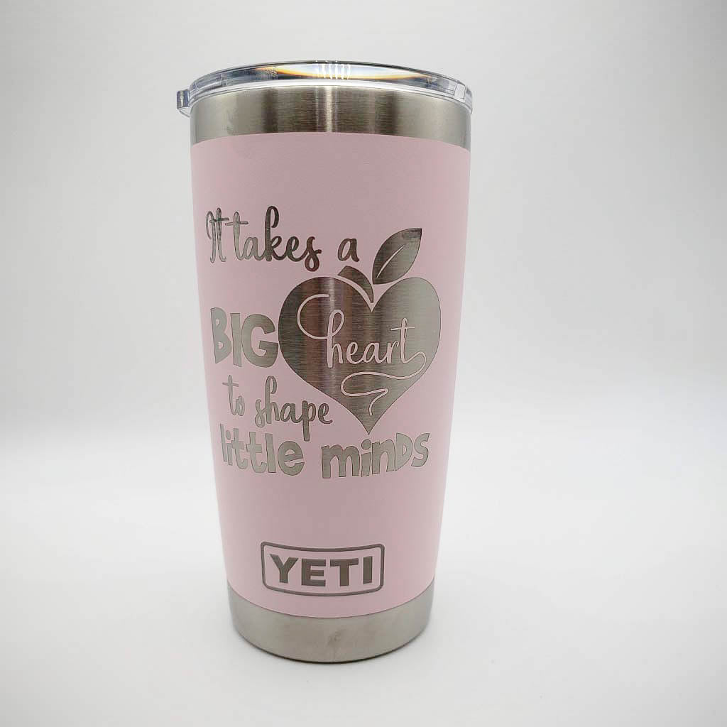 Custom Teacher Engraved YETI Tumbler - It Takes A Big Heart – Sunny Box