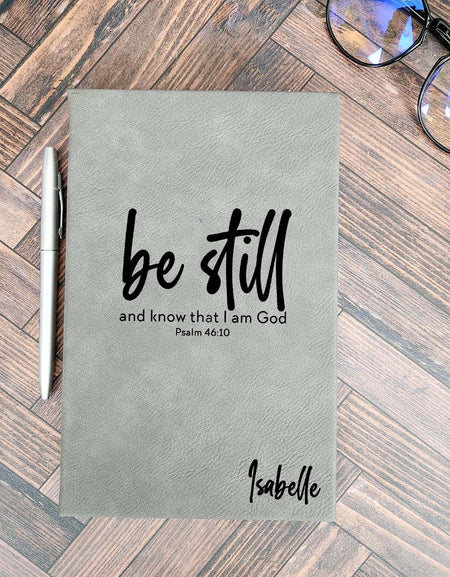 Be Still and Know Christian Leatherette Journal by Sunny Box